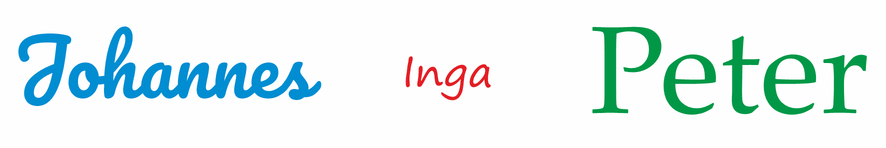 Einzelner Schriftzug